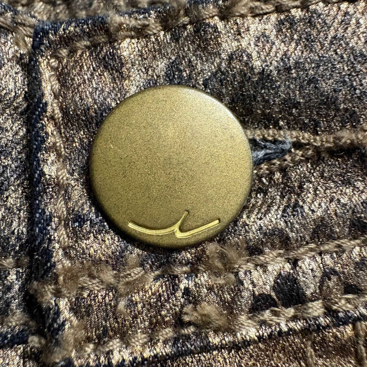 INC International Concepts Metallic Gold Snakeskin Skinny Jeans Womens 12