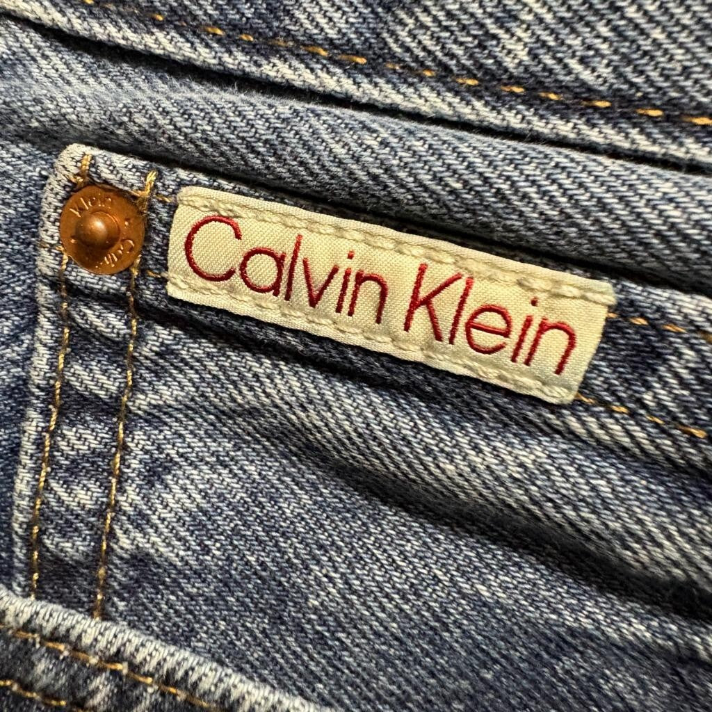 Calvin Klein Standard Straight Jeans Mens 34x30 Blue Denim Classic Fit Pant