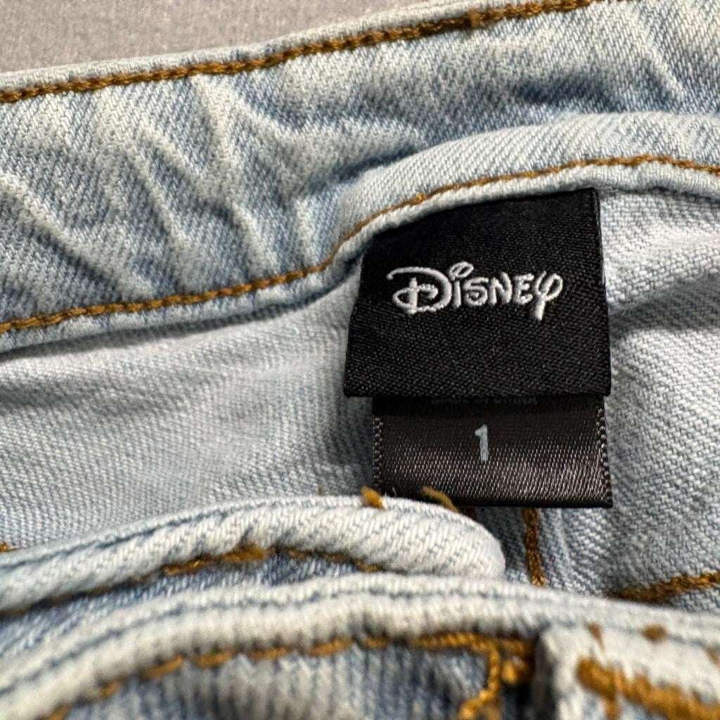 Disney Encanto Mirabel Graphic Jeans Womens Size 1 Light Wash Denim Skinny