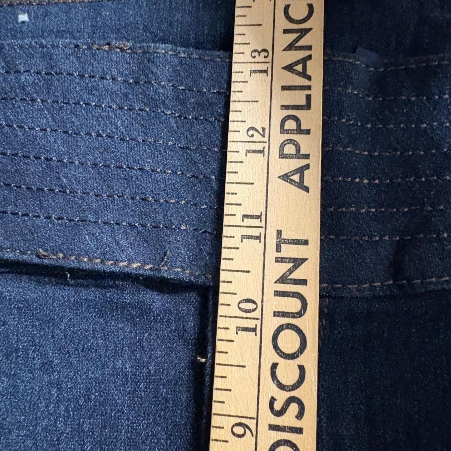 Diamante Womens High Rise Skinny Jeans Dark Wash Stretch Denim Size 30x31 Made