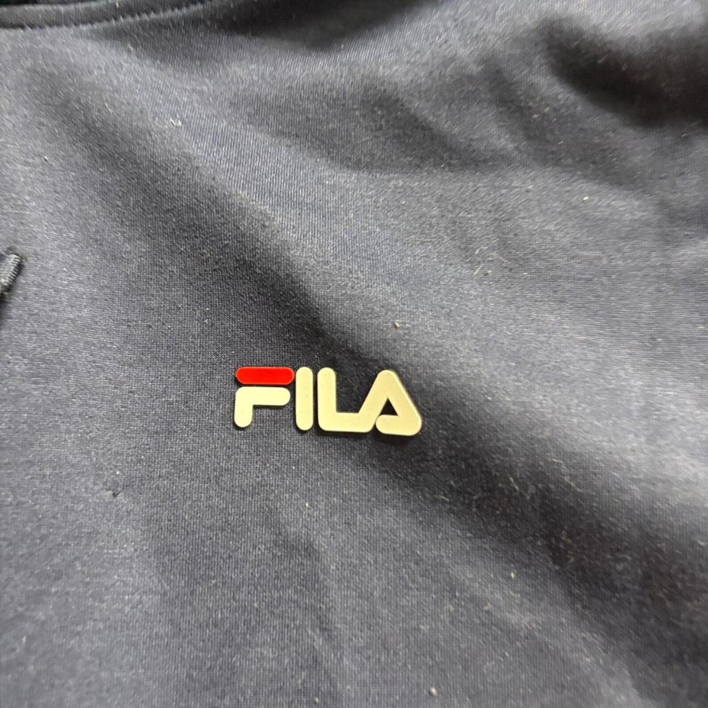 Fila Hoodie Mens Large Navy Blue Pullover Sweatshirt Athletic Activewear