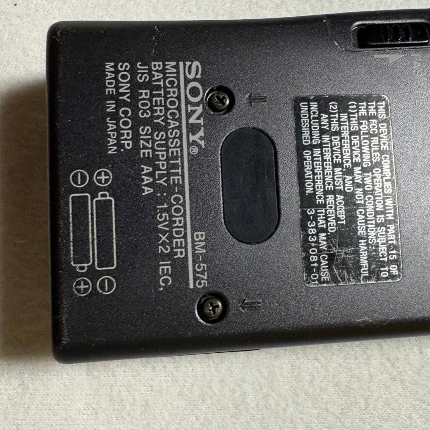 Sony BM-575 Microcassette Dictator Handheld Voice Recorder VOR Made in Japan
