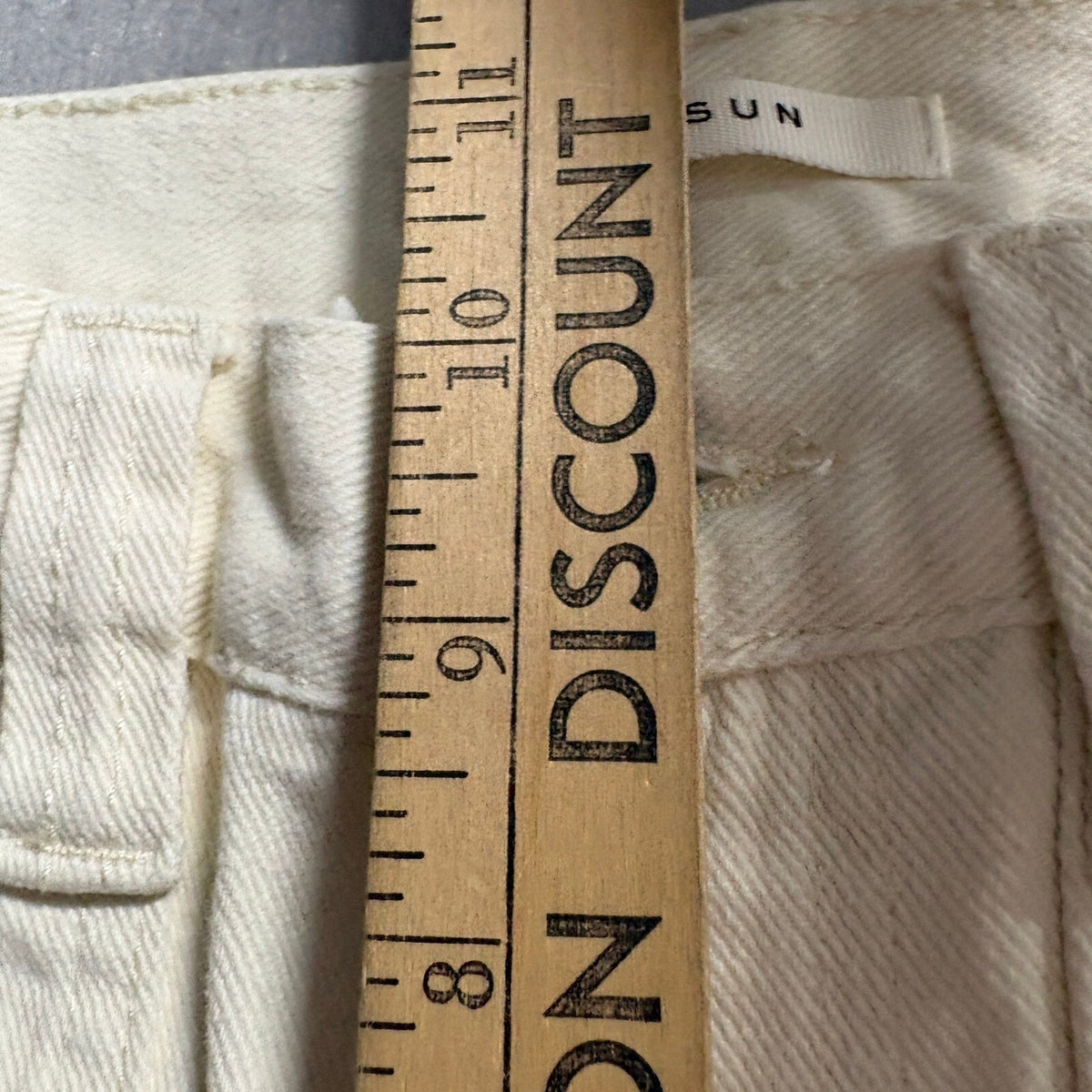 PacSun Womens Cargo Utility Pants Size 23 Cream Off White Denim Straight Leg