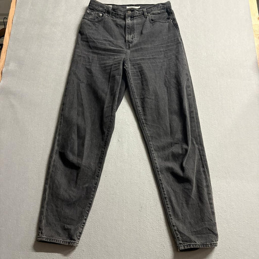 Levis Premium High Loose Taper Jeans Womens 29 Gray Black Denim High Rise