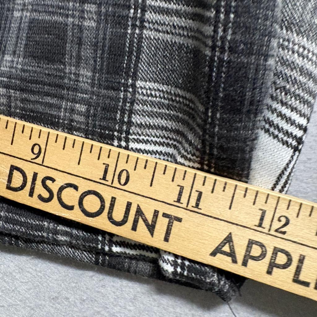 Vintage Ikstar Plaid Fleece Shorts Mens XL Black White Made in USA Drawstring