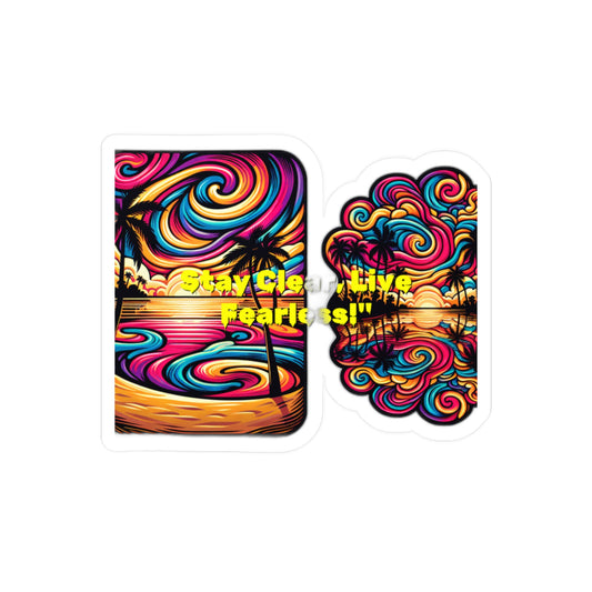 Stay Clear Live Fearless – Sobriety Sticker