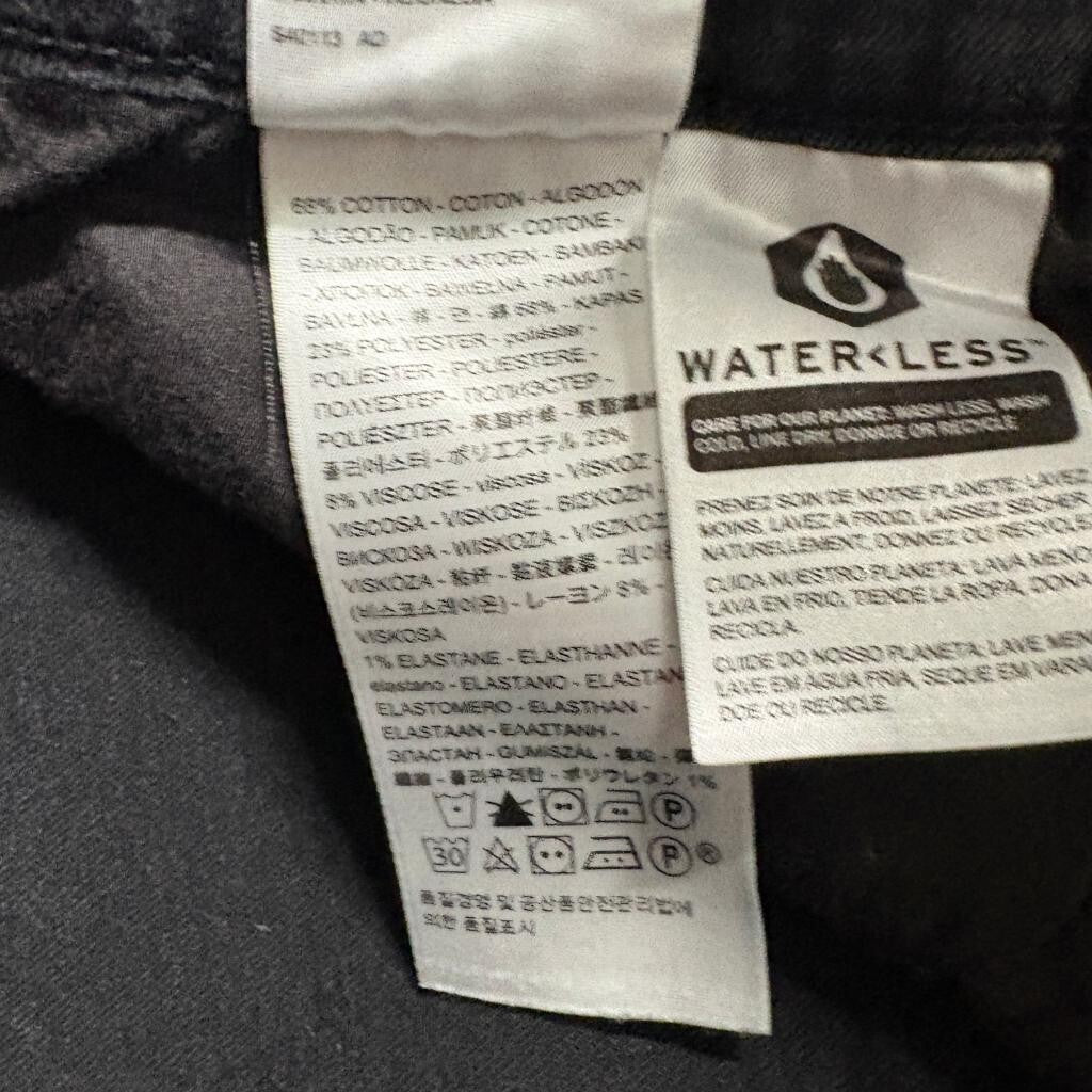Levis 711 Skinny Jeans Womens 32 Gray Black Denim Stretch Pants Inseam 26