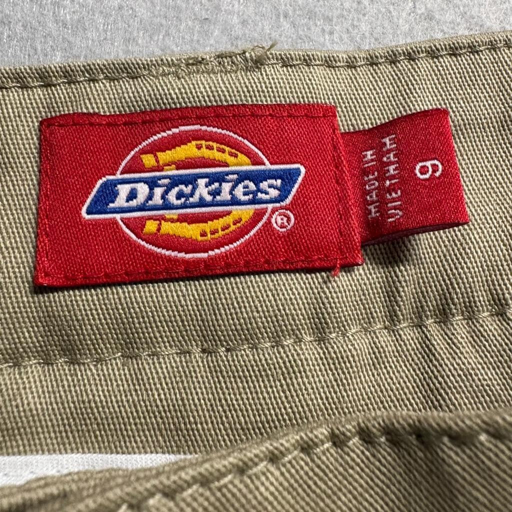 Dickies Girl Khaki Chino Pants Womens Size 9 Tan Stretch Bootcut Low Rise Work