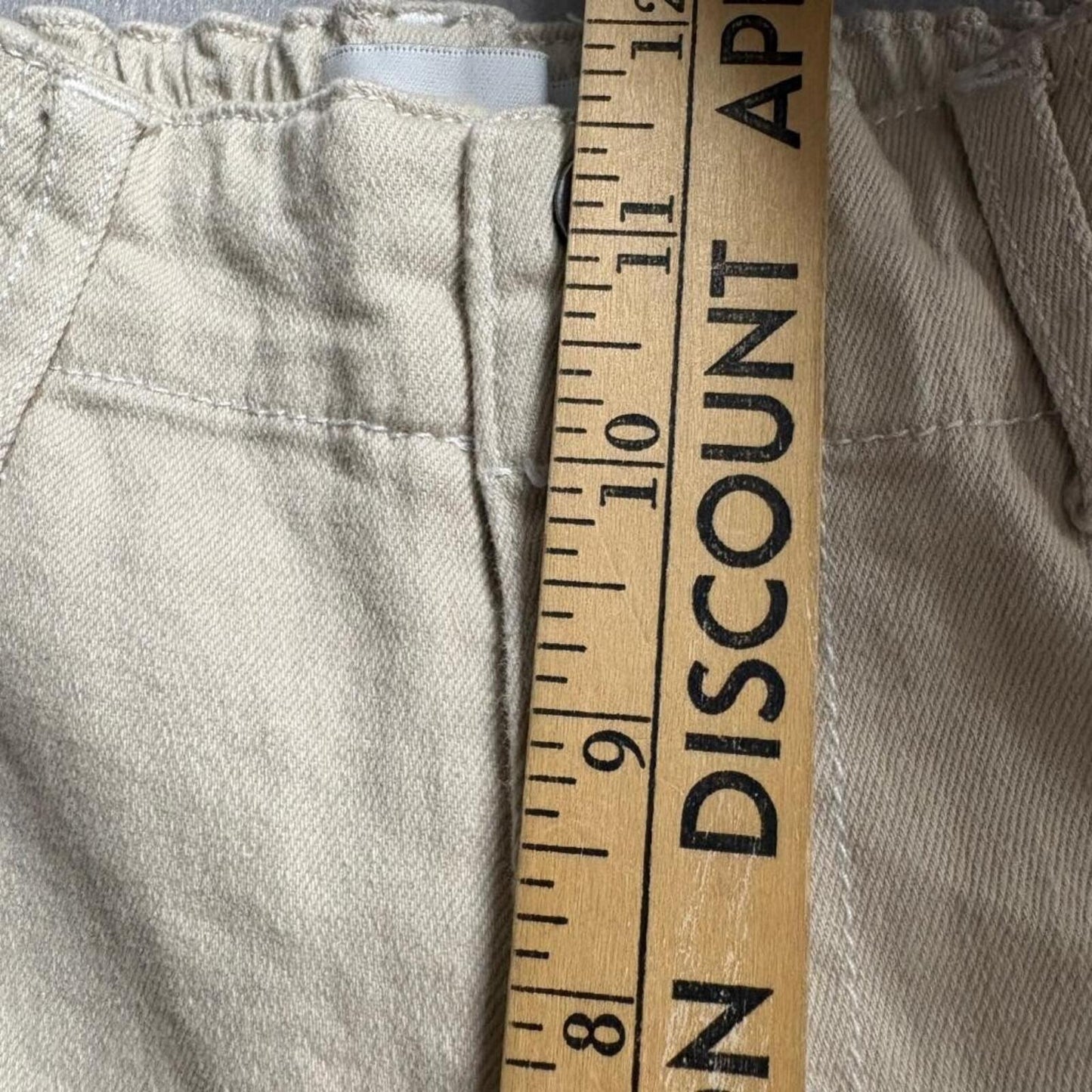 Fashion Nova Womens Cargo Pants Size M Beige Cotton Blend Elastic Waist Utility