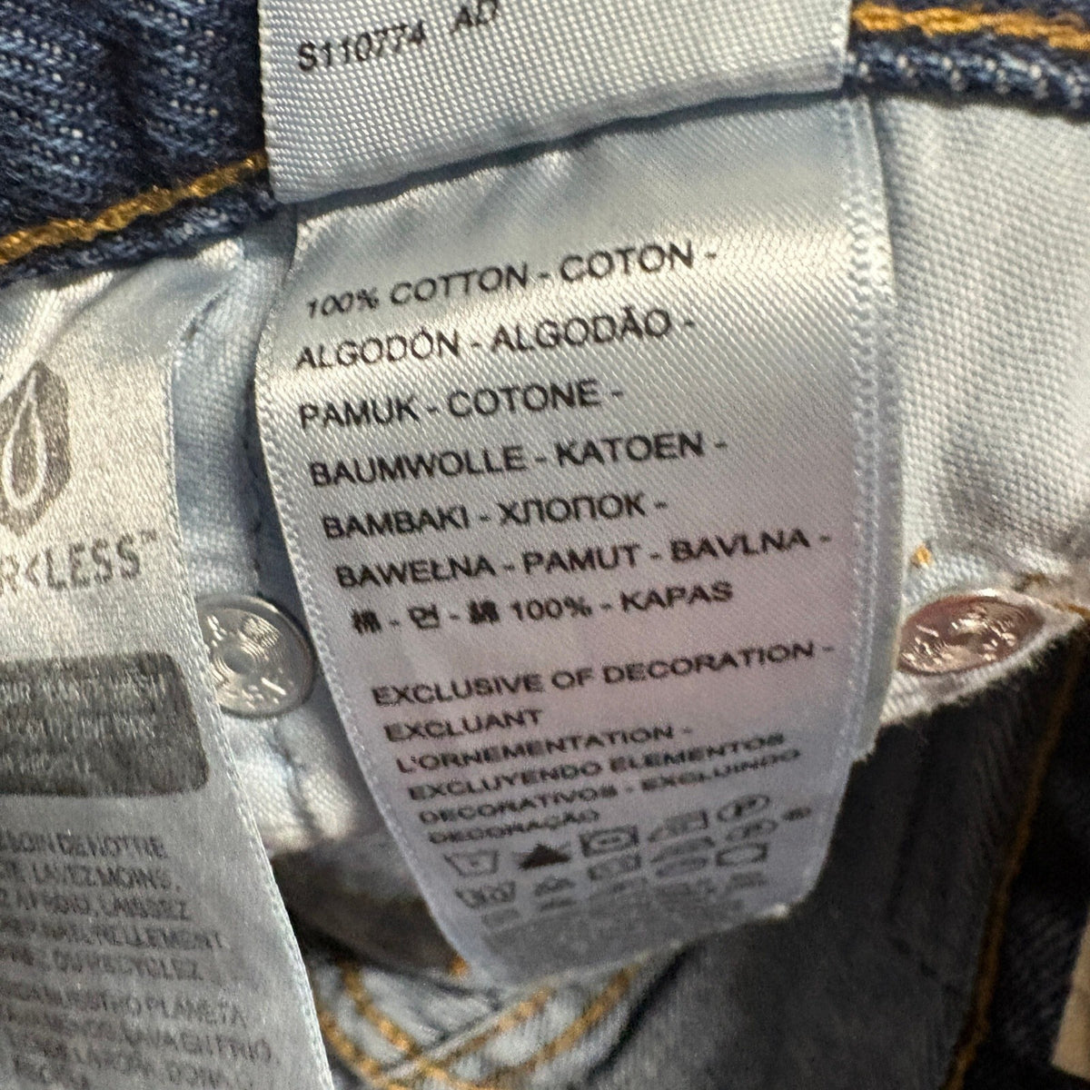 Levis Premium 501 Original Fit Jeans Womens W23 L28 Blue Denim Straight Leg High