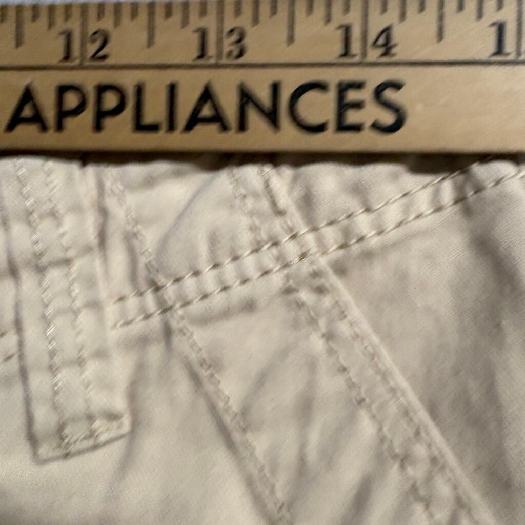 Bershka Cargo Pants Womens Size 6 Beige Medium Rise Straight Leg Utility Y2K