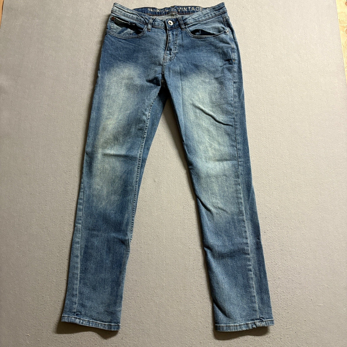 Weatherproof Vintage Mens Slim Fit Jeans Blue Stretch Denim Size 32x30 Milton