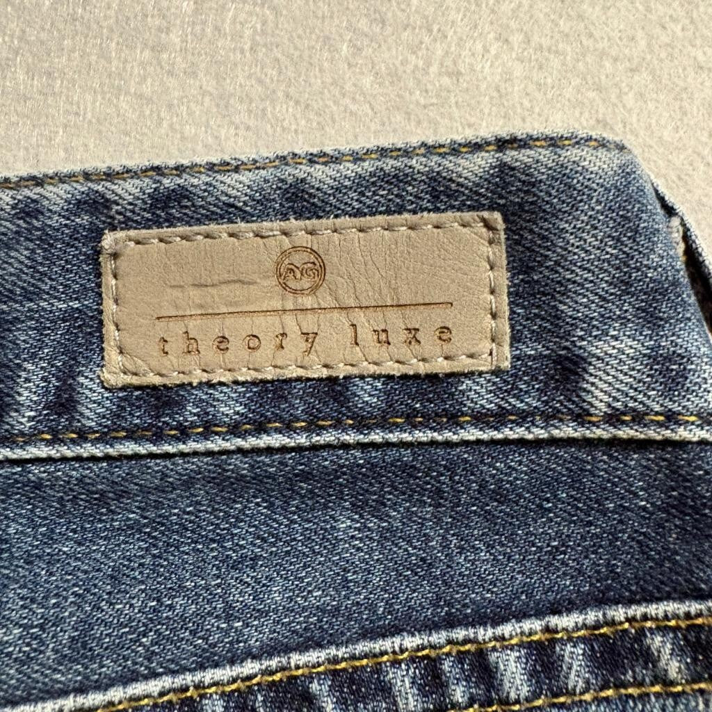 AG Adriano Goldschmied Theory Luxe Nikki Crop Jeans Womens 27 Blue Denim