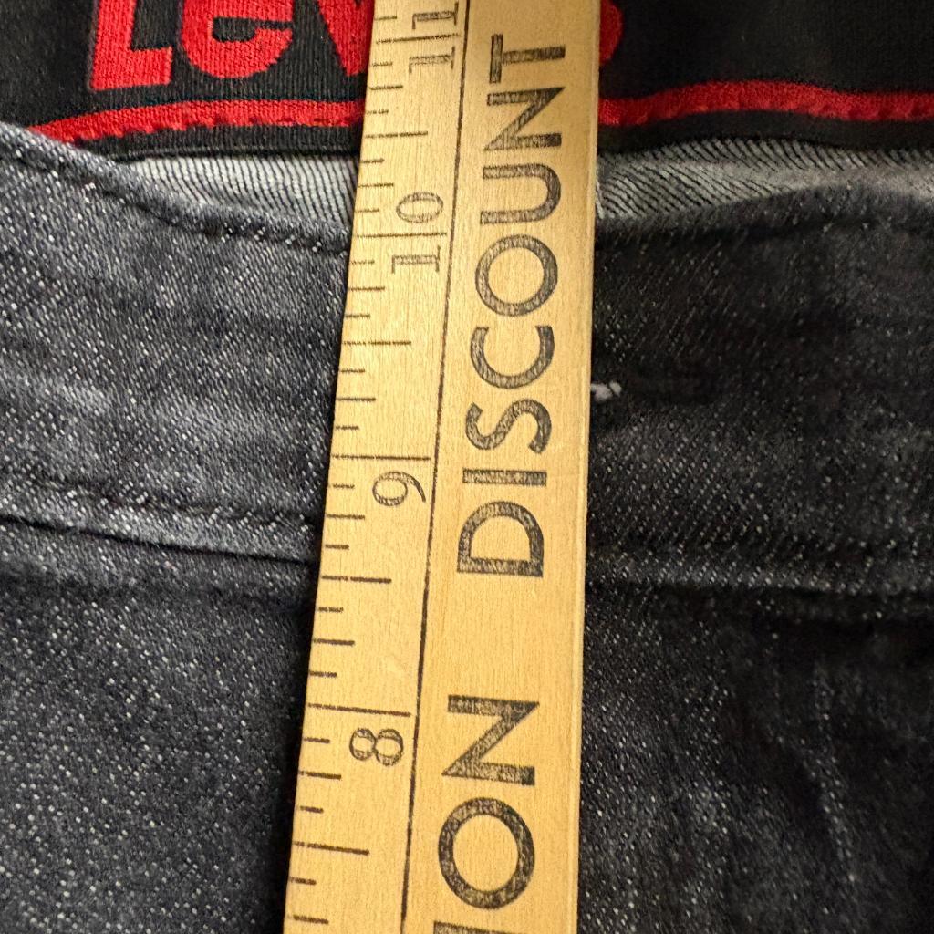 Levi's 514 Boys Jeans Size 20 Regular Black Denim Straight Leg Adjustable Waist