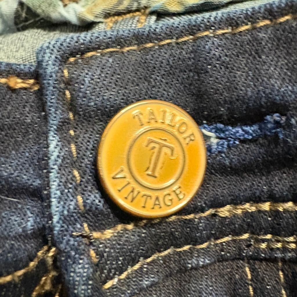 Tailor Vintage Westport Straight Fit Jeans Mens 28x30 Dark Wash Stretch Denim