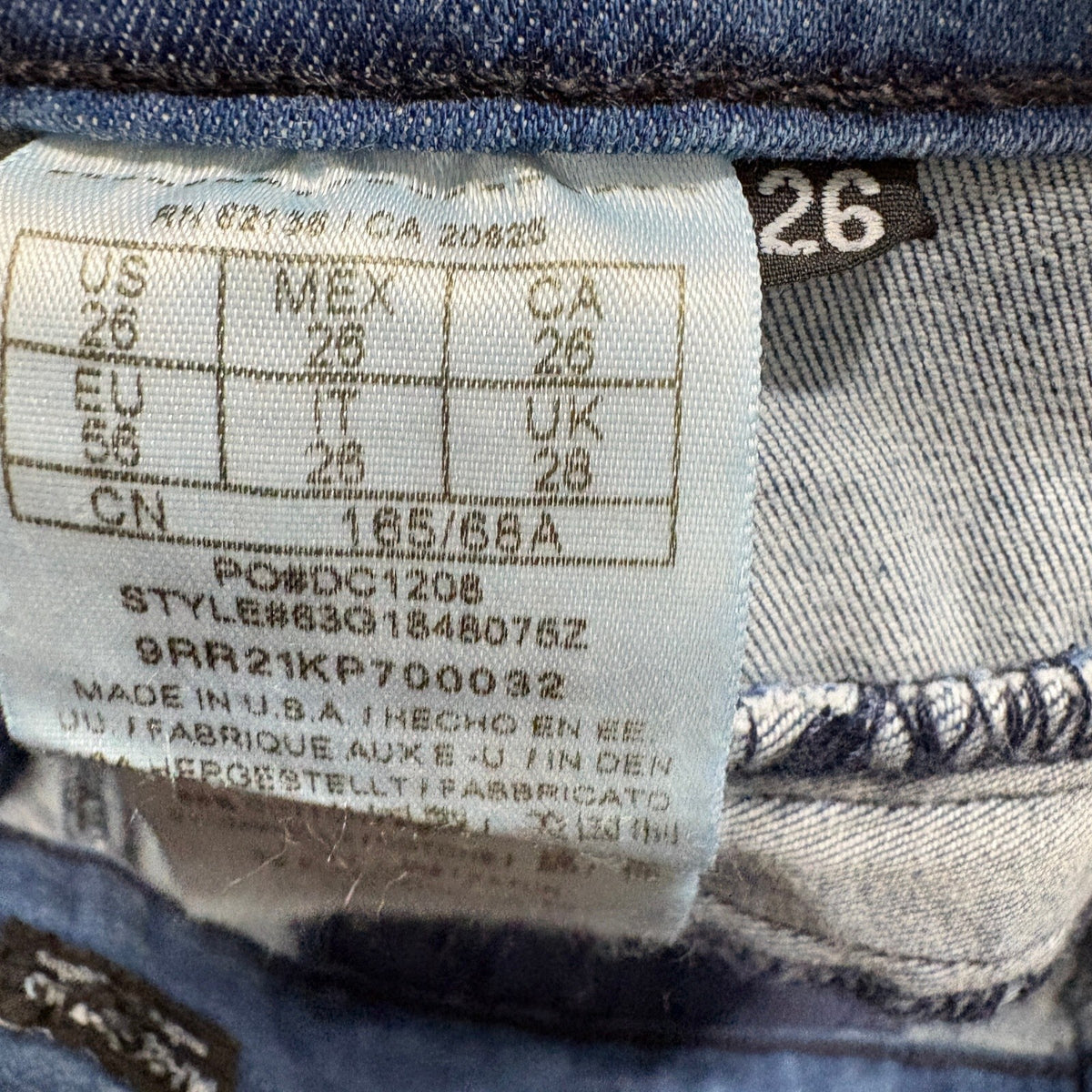Marciano Guess Wide Leg Jeans Womens 26 Blue High Rise Denim Made In USA Flaw