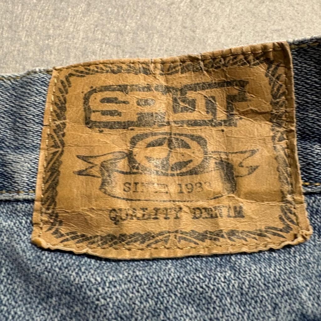 Vintage Split Skateboarding Jeans Mens 36 Blue Denim Baggy Skate Y2K 90s