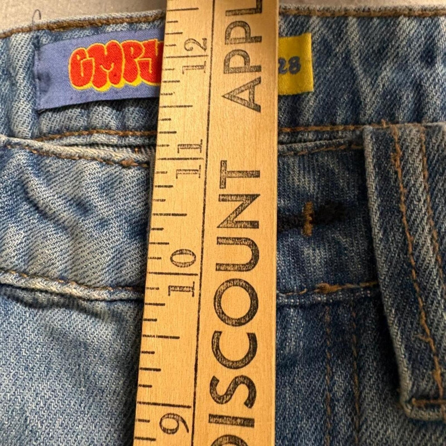 Empyre Relaxed Fit Carpenter Jeans Mens 28 Blue Denim Skate Y2K Utility Pants