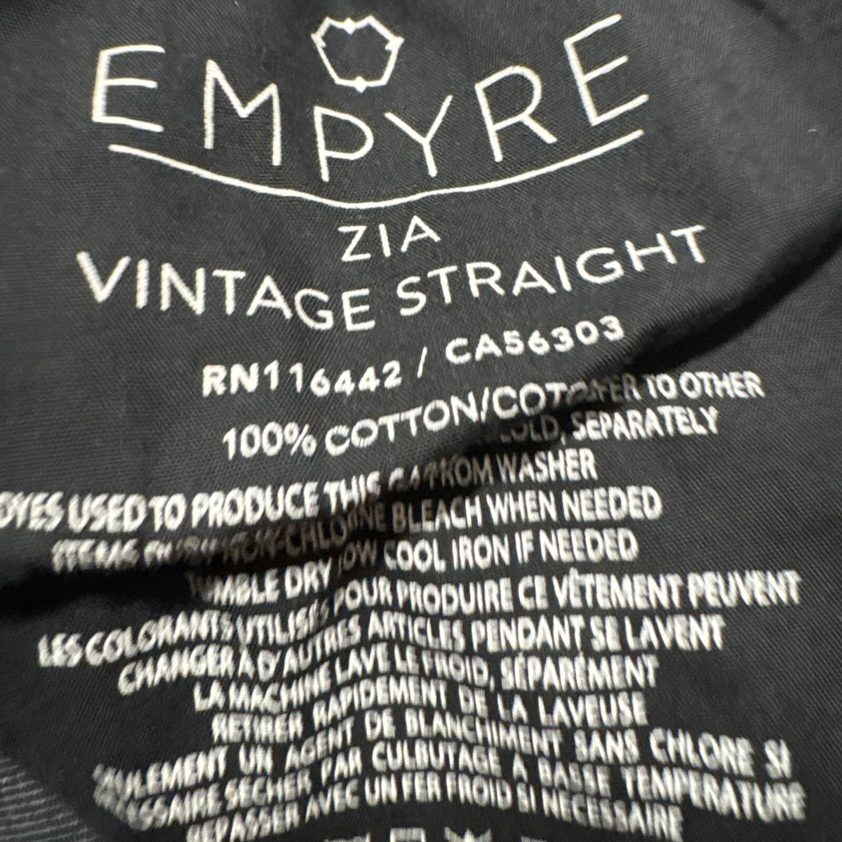 Empyre Zia Vintage Straight Jeans Womens Size 4 Gray Denim 100% Cotton