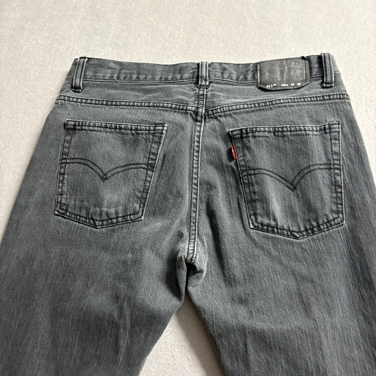 Levi's 511 Slim Fit Jeans Mens 30x30 Gray Denim Stretch Pants 20 Reg