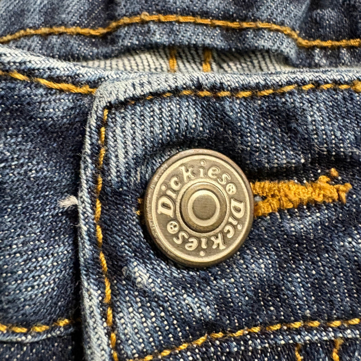 Dickies Womens Denim Jeans Size 5 Blue Medium Wash Straight Leg Work Casual