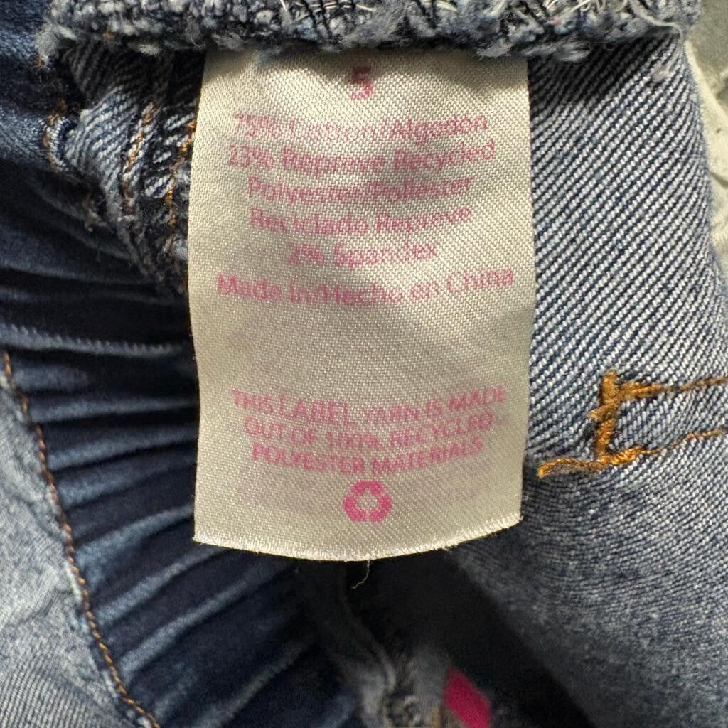 No Boundaries Paperbag Waist Jeans Womens Size 5 Blue Denim High Rise Stretch