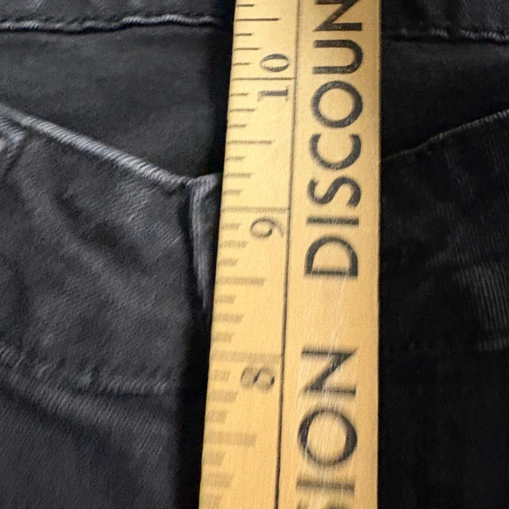 Shein Women Studded Flare Jeans Black Denim Size 30 High Rise Y2K Boho Stretch