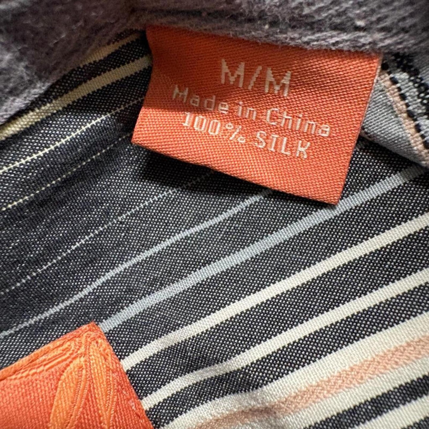 Tommy Bahama Shirt Mens Medium M Multicolor Striped 100% Silk Short Sleeve