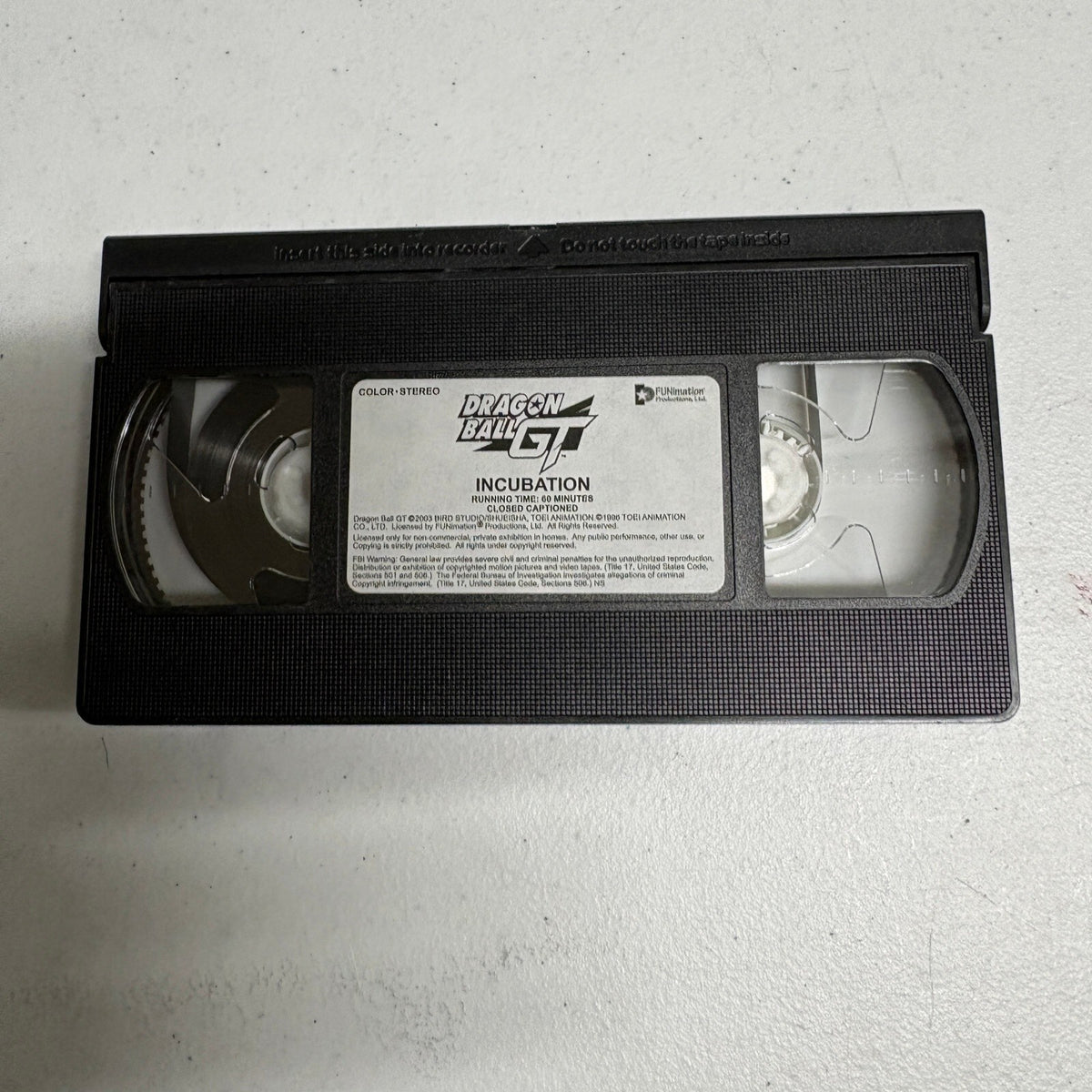 Dragon Ball GT Incubation VHS Tape 2003 FUNimation Anime Vol