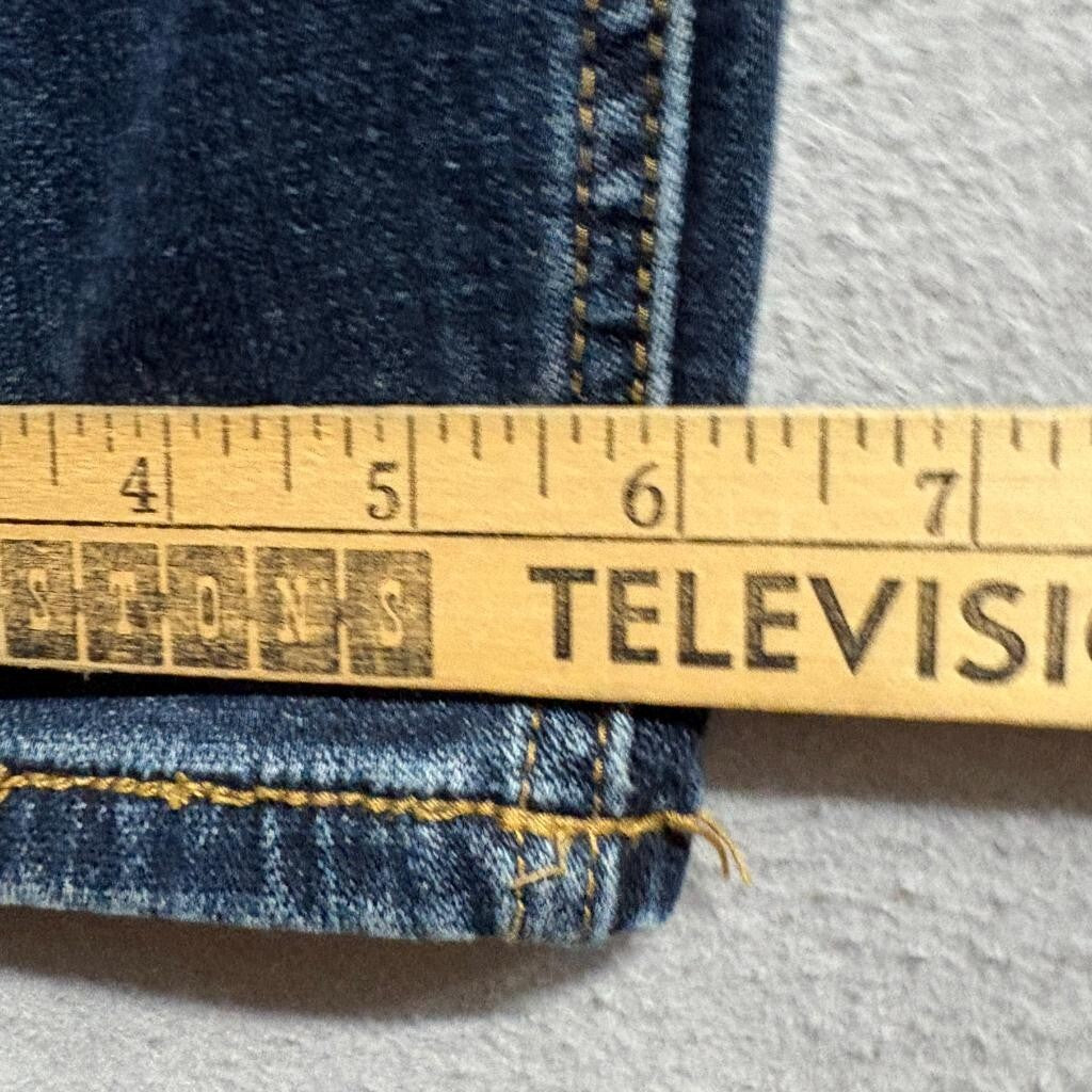 Disney Mickey Mouse Embroidered Jeans Womens S Blue Denim High Rise Tapered