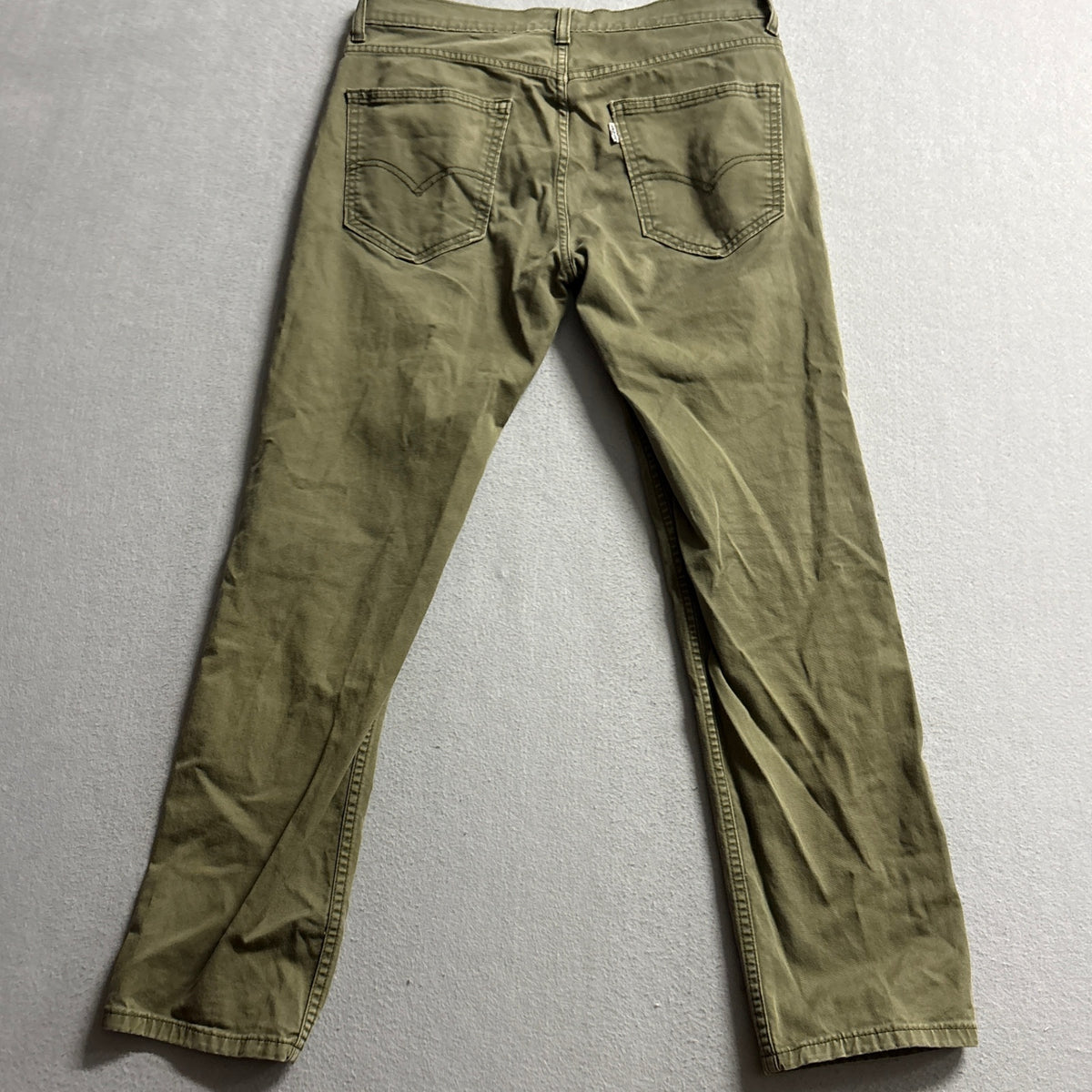 Levis 511 Slim Fit Chino Pants Mens 30x30 Olive Green Cotton Blend Casual