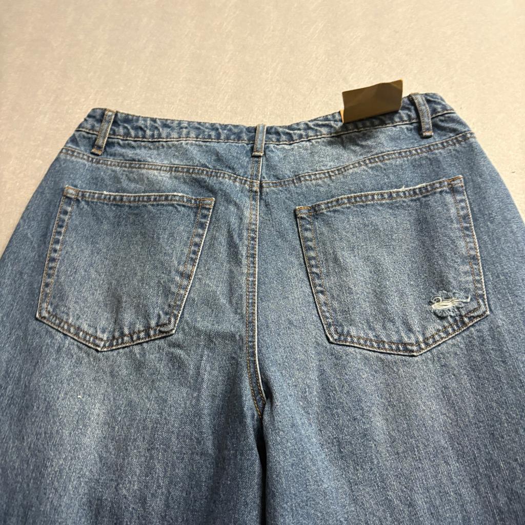 Vanilla Star 90s Boyfriend Jeans Womens 15 Blue Denim Distressed Super High Rise