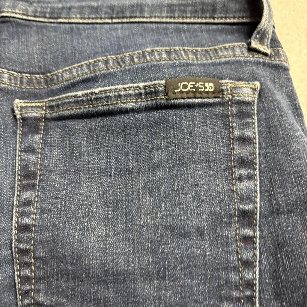 Joe's Jeans Womens Size 29 Blue Denim Side Stripe Raw Hem Skinny Jeans