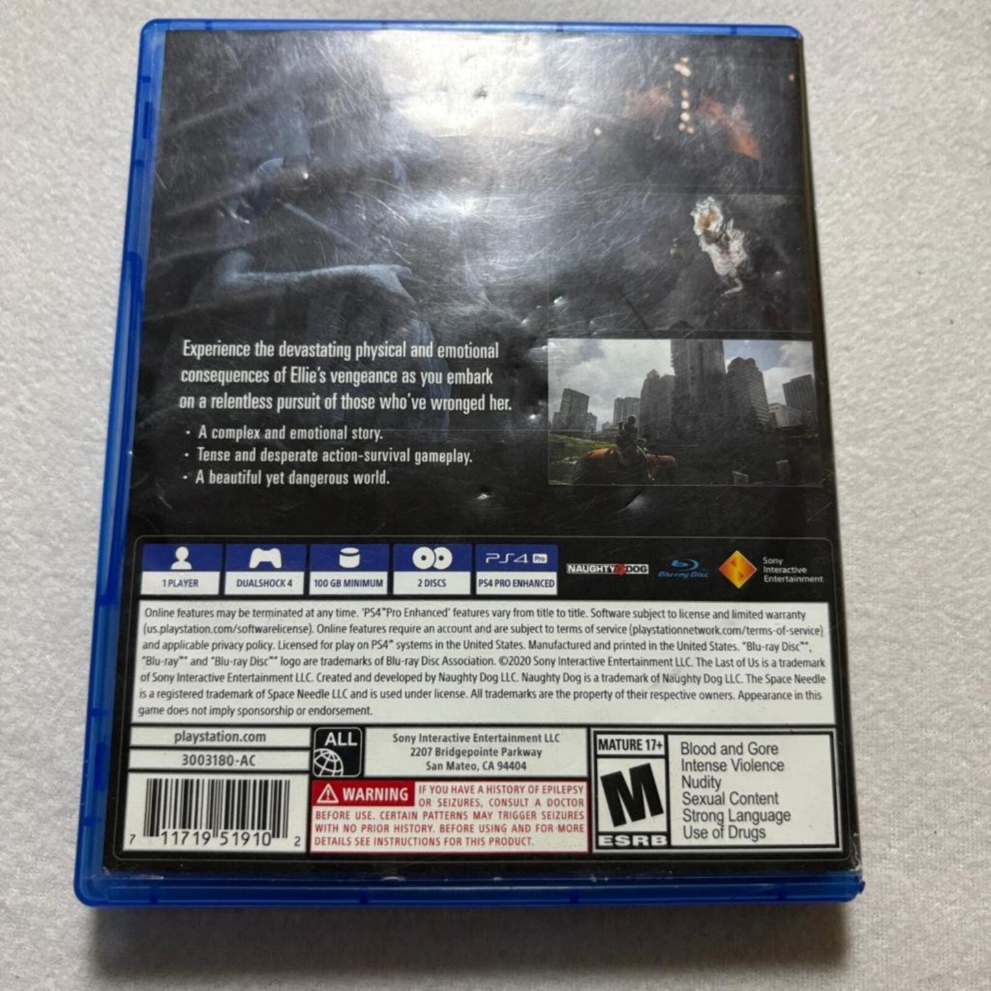 The Last of Us Part II PS4 PlayStation 4 2-Disc Set Play & Data Discs Complete