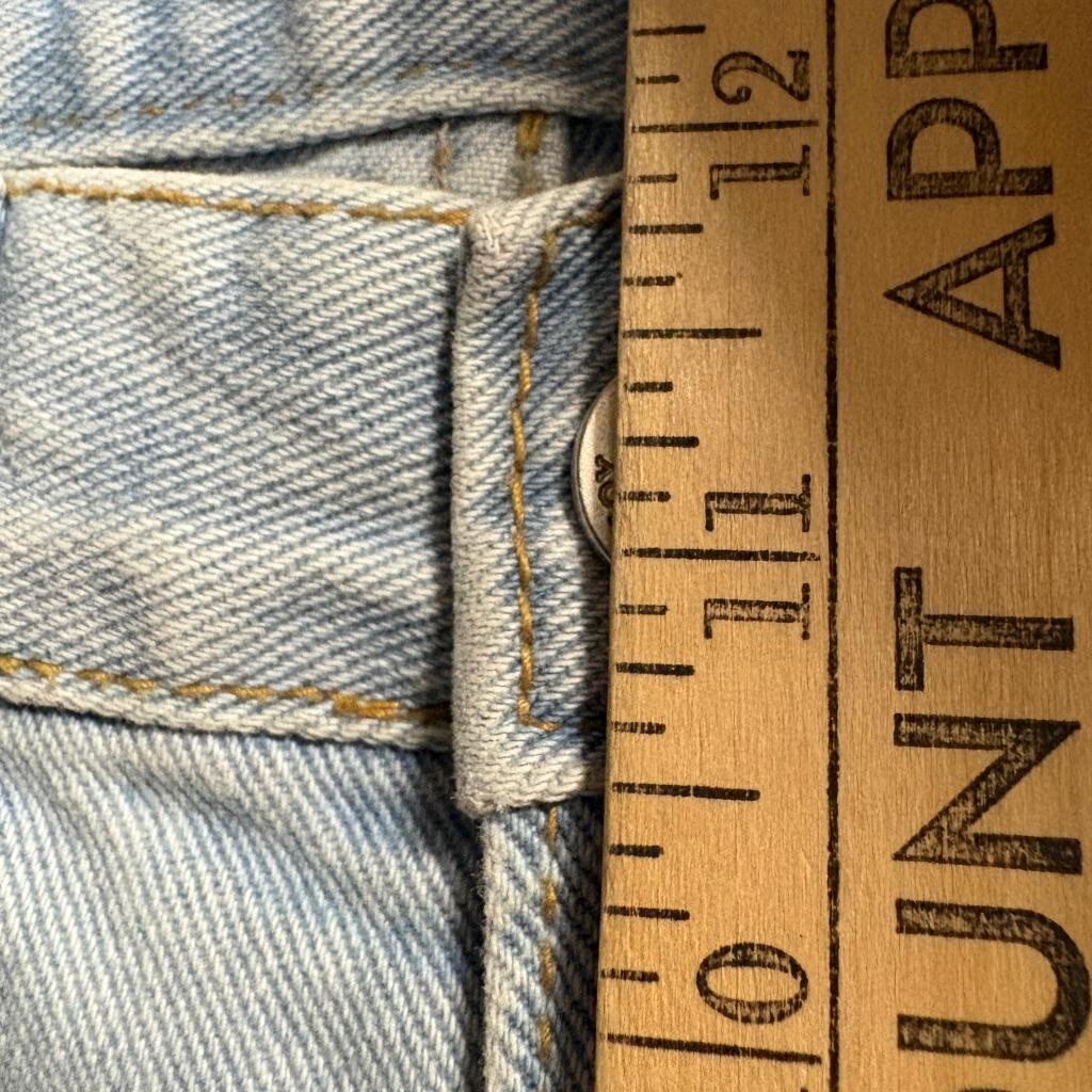 Conte De Jjoy Distressed Wide Leg Jeans Womens Size S Light Wash Denim Ripped