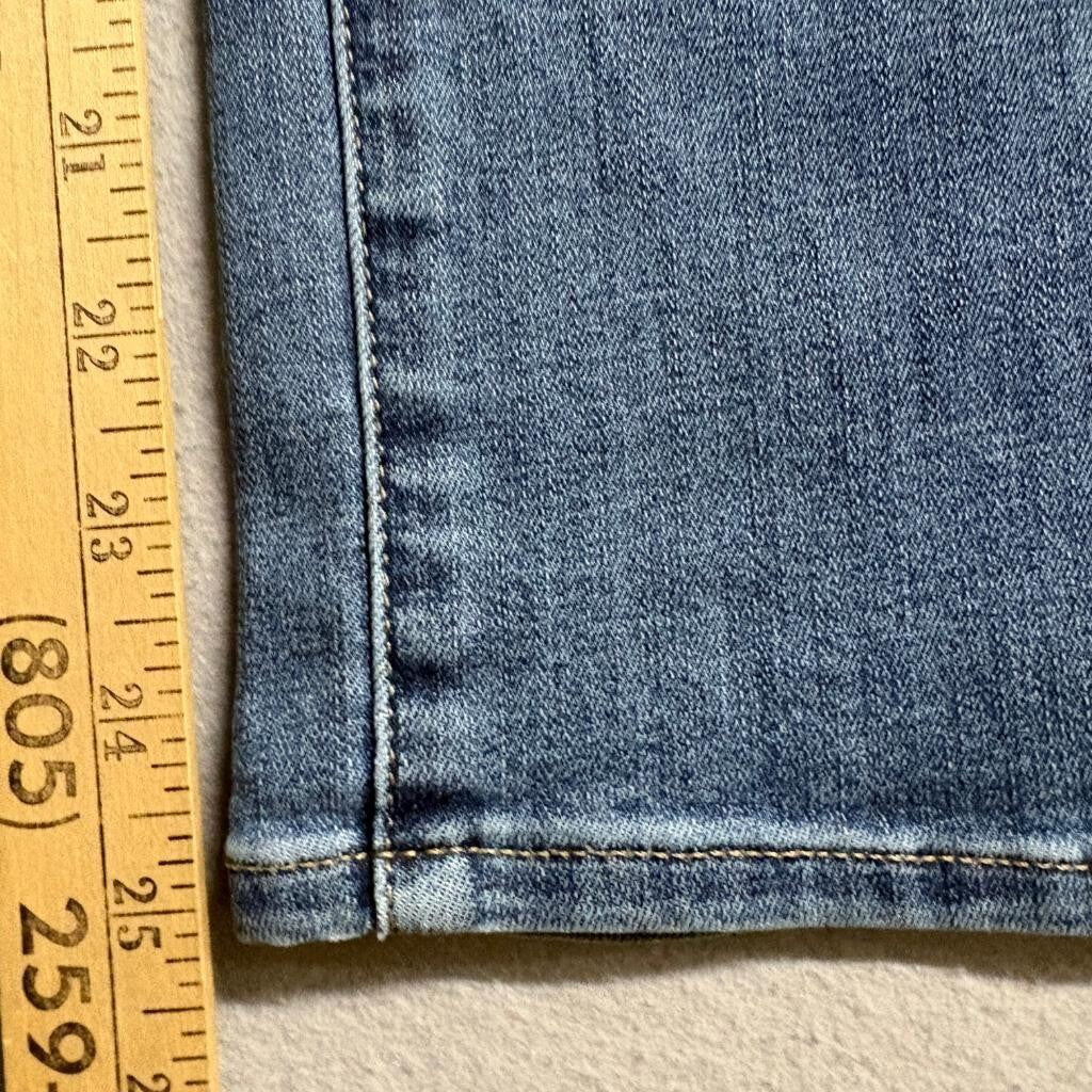 NYDJ Sheri Slim Jeans Womens 2P Blue Lift Tuck Stretch Denim Ankle Slit Petite