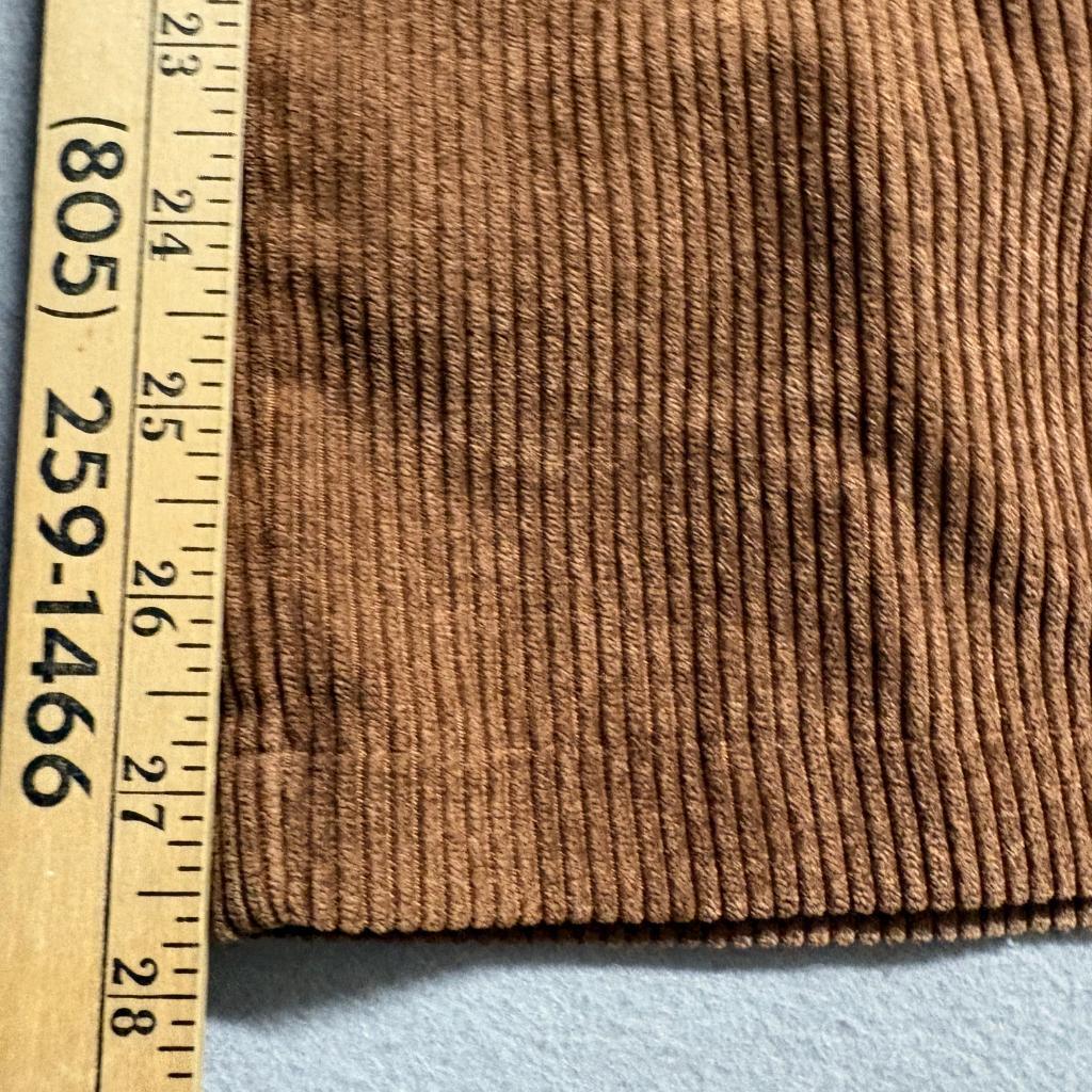 Shein Corduroy Cargo Pants Womens Small Brown Wide Leg High Rise Nds Zipper