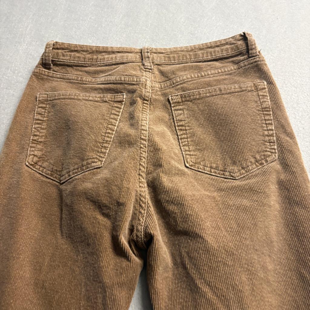 Shein Corduroy Flare Pants Womens Medium Brown High Rise Stretch Bell Bottoms