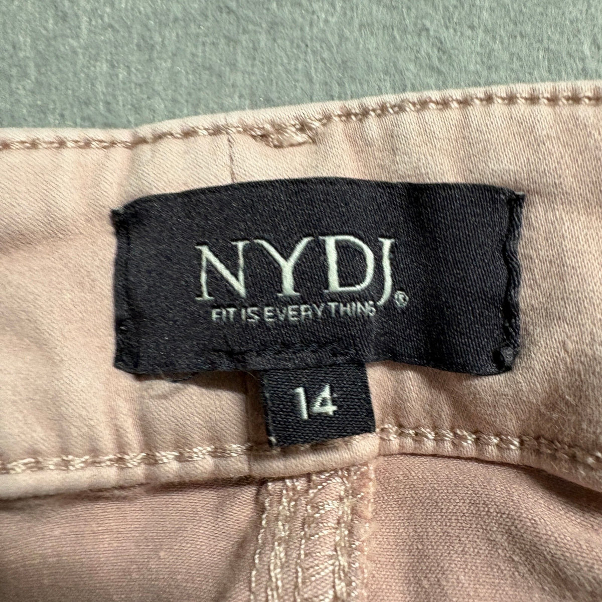 NYDJ Marilyn Straight Jeans Womens Size 14 Pink Lift Tuck Stretch Denim Pants