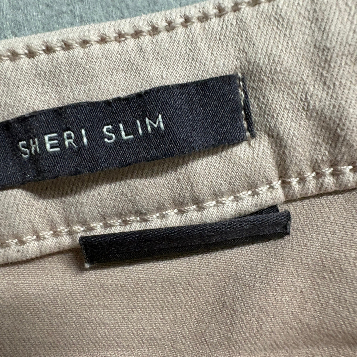 NYDJ Sheri Slim Jeans Womens Size 4 Beige Pink Stretch Front Seam Denim