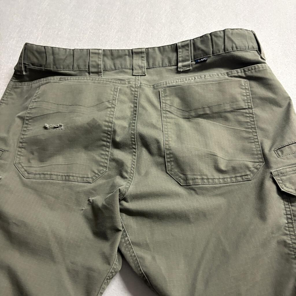 LA Gear Battle-Rattle Stretch Tactical Pants Mens 40x32 Green Cargo