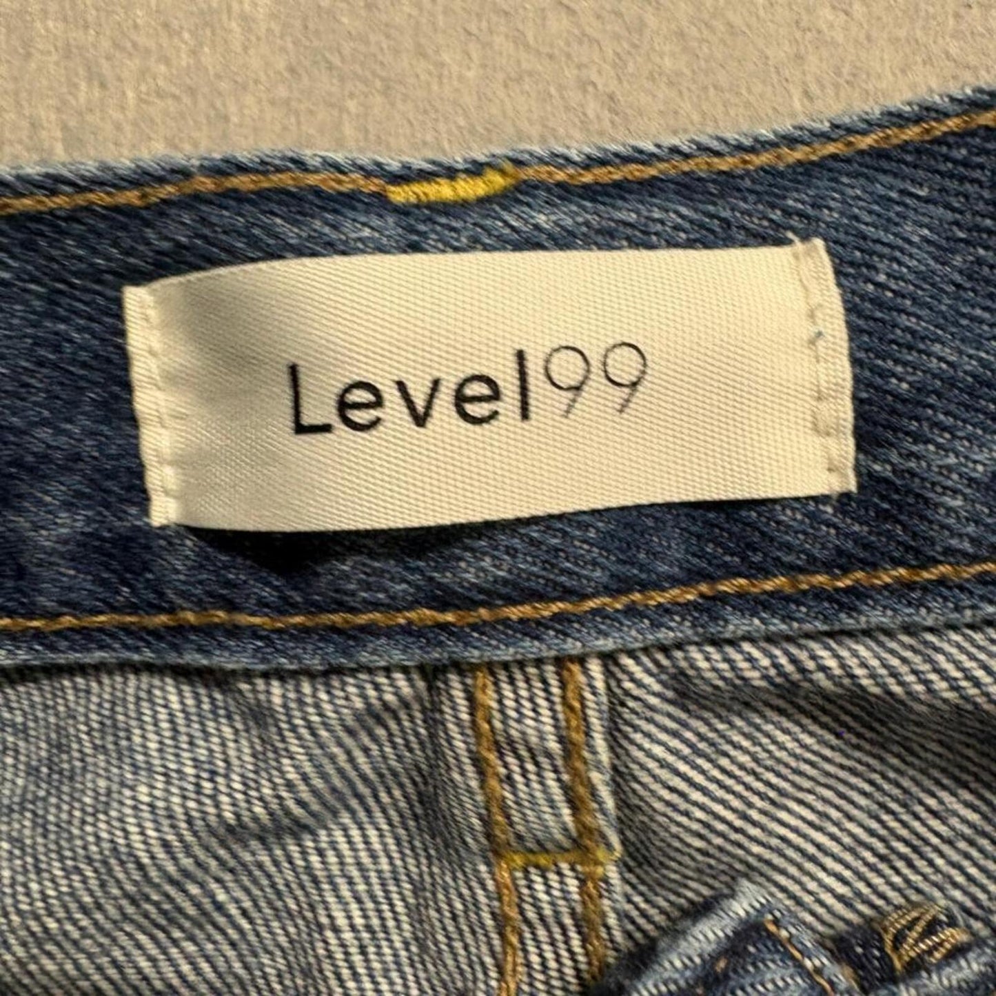 Level 99 Wide Leg Jeans Womens Size 28 Blue Denim High Rise Relaxed Fit