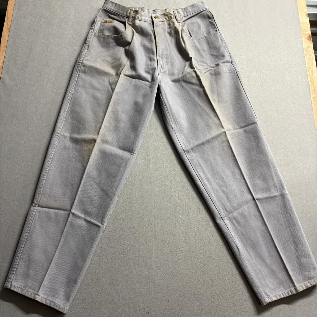 Vintage Gate Jeans Mens 36x31 Gray Denim 100% Cotton Made in Taiwan Distressed