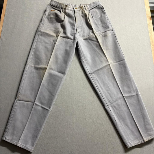 Vintage Gate Jeans Mens 36x31 Gray Denim 100% Cotton Made in Taiwan Distressed