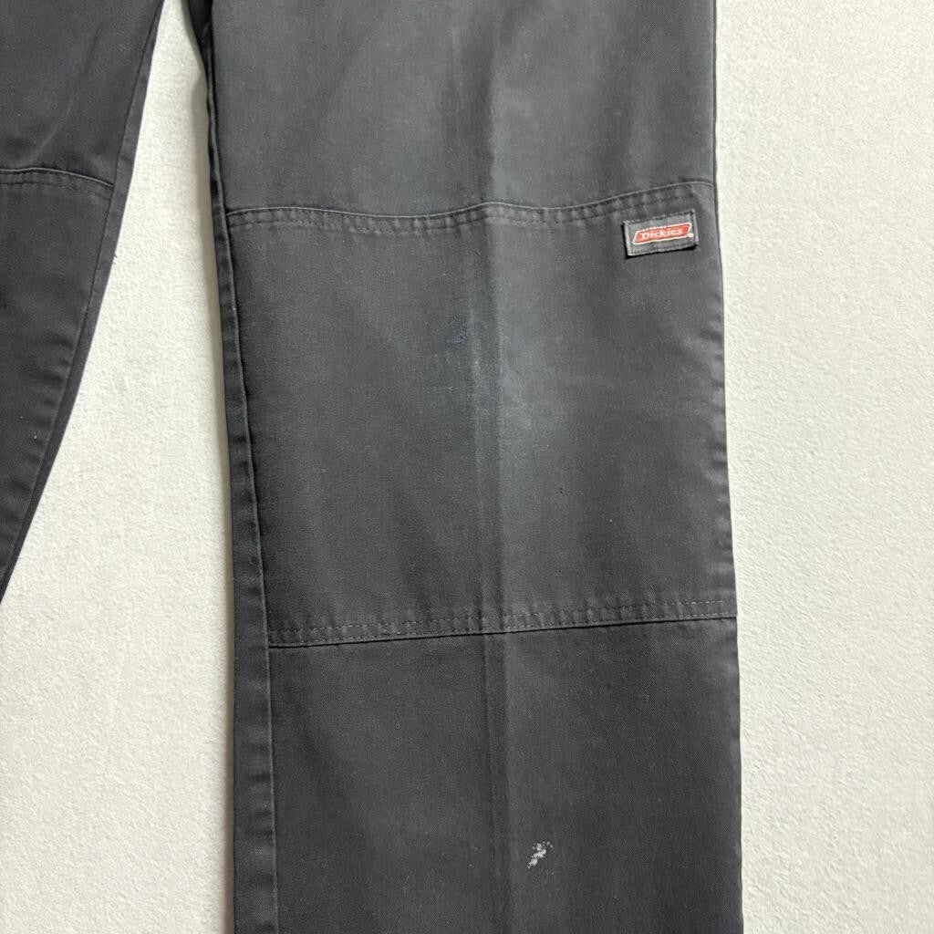 Dickies Double Knee Work Pants Mens 38x30 Black Loose Fit Carpenter Utility