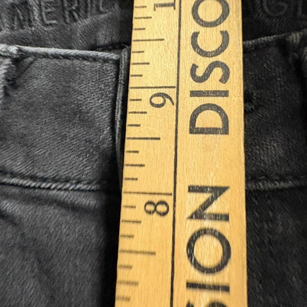 American Eagle Jeans Womens 2 Short Black Denim Skinny High Rise Stretch