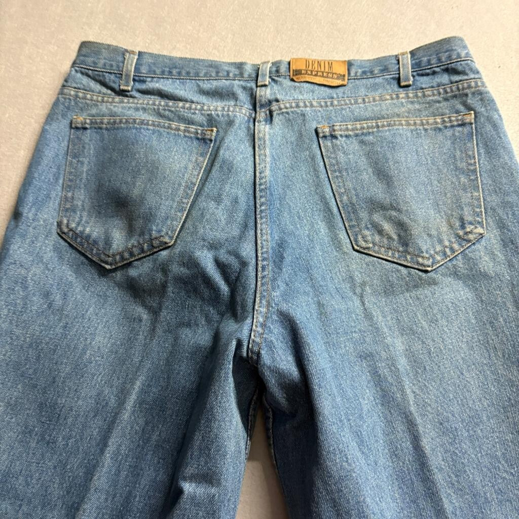 Vintage Denim Express Jeans Womens 38 High Rise Tapered Mom Blue Denim 100%