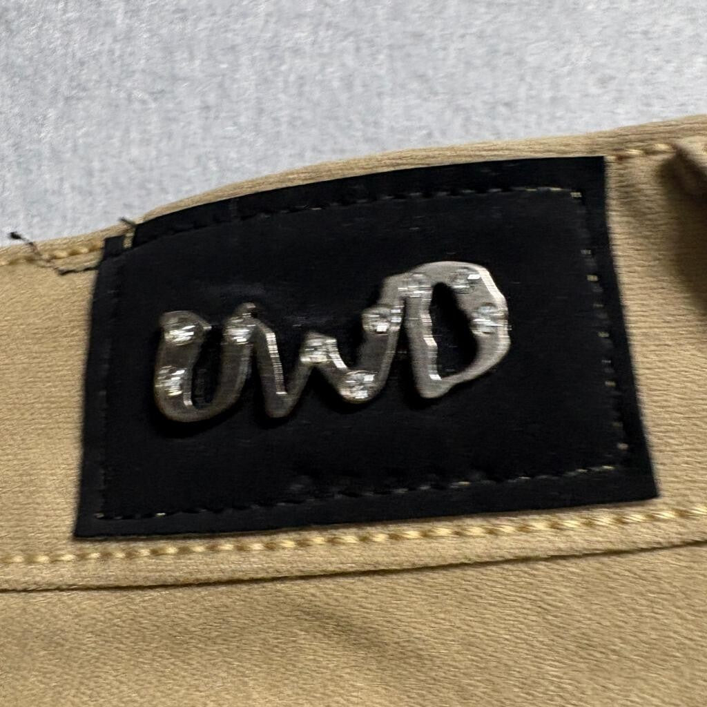 U-WD Premium Denim Wear Womens Skinny Pants Size 11 Khaki Tan Stretch Cotton