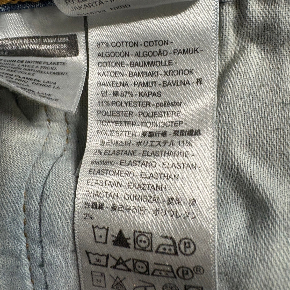 Levi's 511 Slim Fit Jeans Mens Size W36 L34 Blue Denim Distressed Hole Bleach