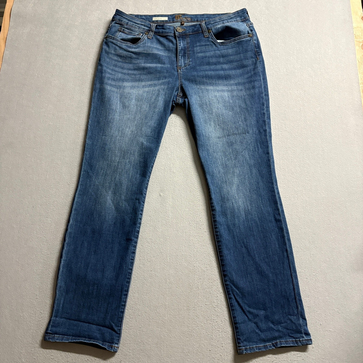 KUT from the Kloth Carrie Boyfriend Jeans Womens 14 Blue Stretch Medium Wash